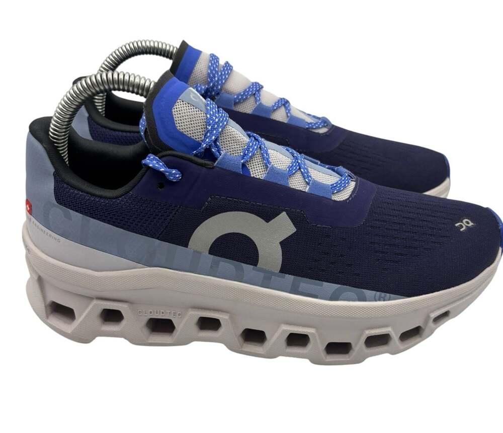 On Running Cloudmonster Women's Running Sneakers Navy/Blue - Picture 3 of 7